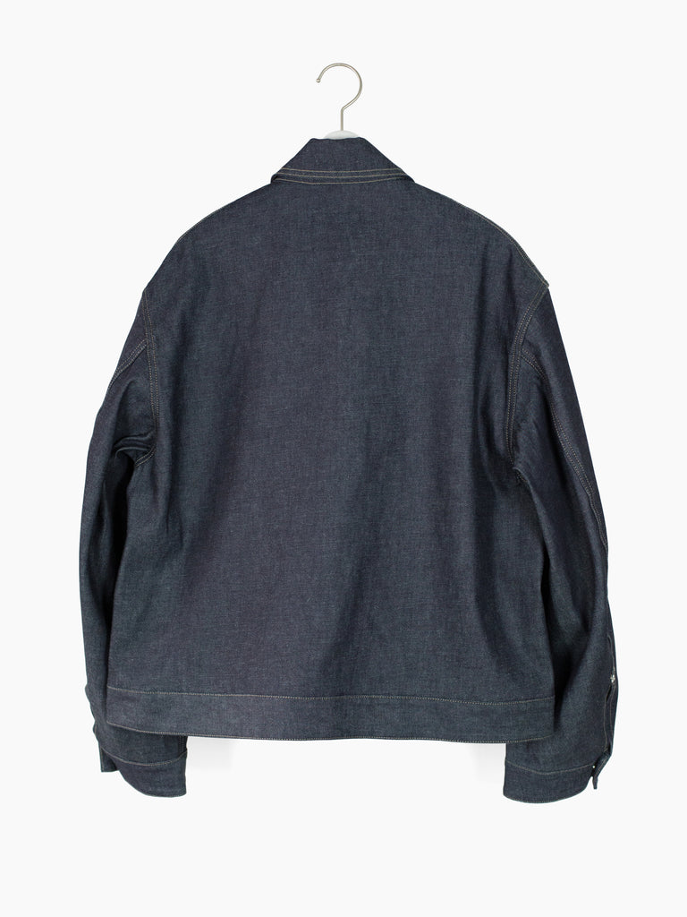 Soshiotsuki SS25 Rigid Denim Draped Pocket Blouson – HUIBEN