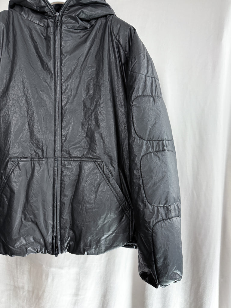 Dingyun Zhang AW25 Coated Fullzip Moto Hoodie – HUIBEN