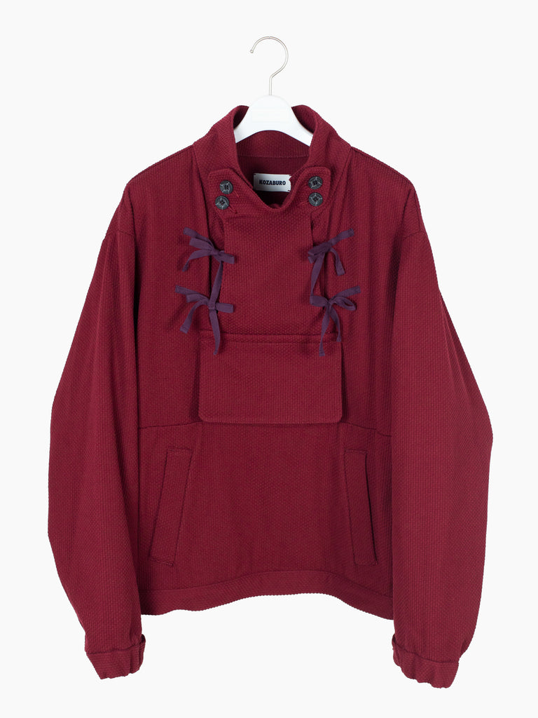 Kozaburo AW23 Burgundy Sashiko Monk Jacket – HUIBEN