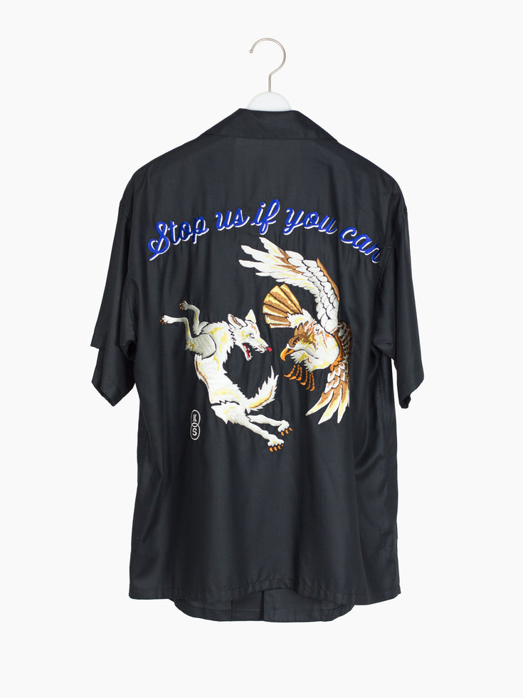 Sulvam x Kozaburo SS24 Embroidered Camp Collar Shirt