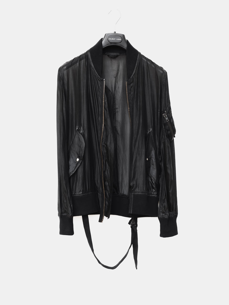 Helmut Lang SS99 Resin Coated High Collar MA-1 Bomber – HUIBEN