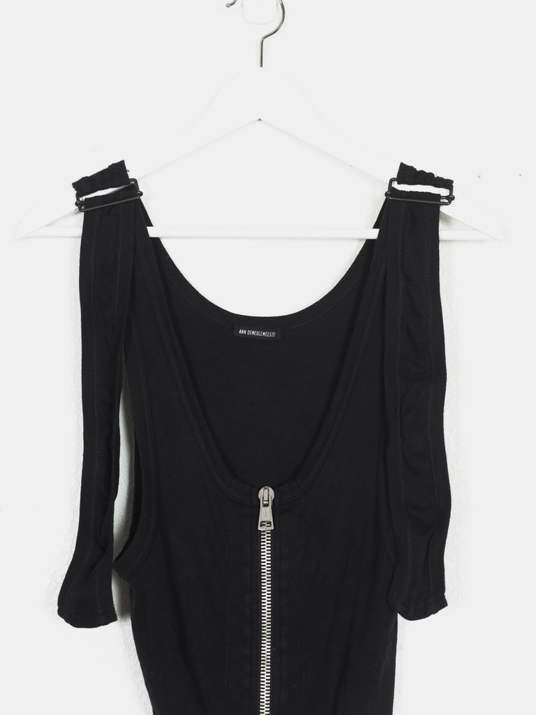 Ann Demeulemeester 00s Bondage Strap Zipper Tank – HUIBEN