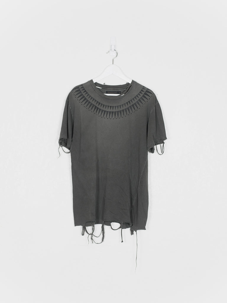 03SS scab期 UNDERCOVER GIZ柄 レイヤード カットソー UNDERCOVER(アンダーカバー) 03SS SCAB GIZ NECK T-SHIRT