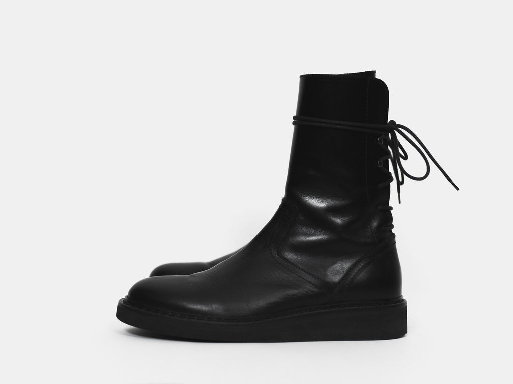 靴 Ann Demeulemeester Back Lace Boots 39 Ann Demeulemeester Back Lace Corset Vitello Boots – HUIBEN