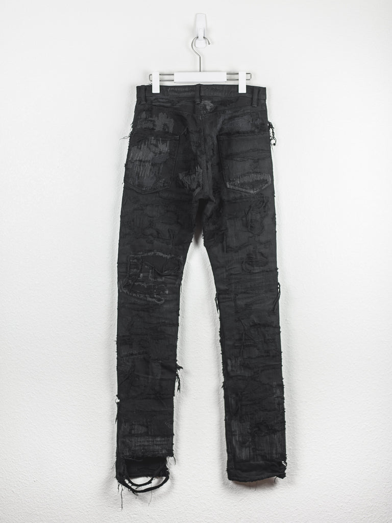 パンツ UNDERCOVER 05AW Damaged Jeans Undercover A/W 2005 'Arts & Crafts' Lambskin Distressed