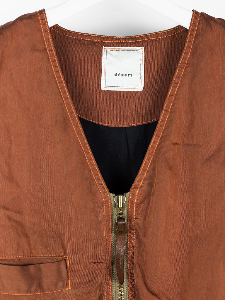 Dézert 90s Rust Orange Utility Vest – HUIBEN
