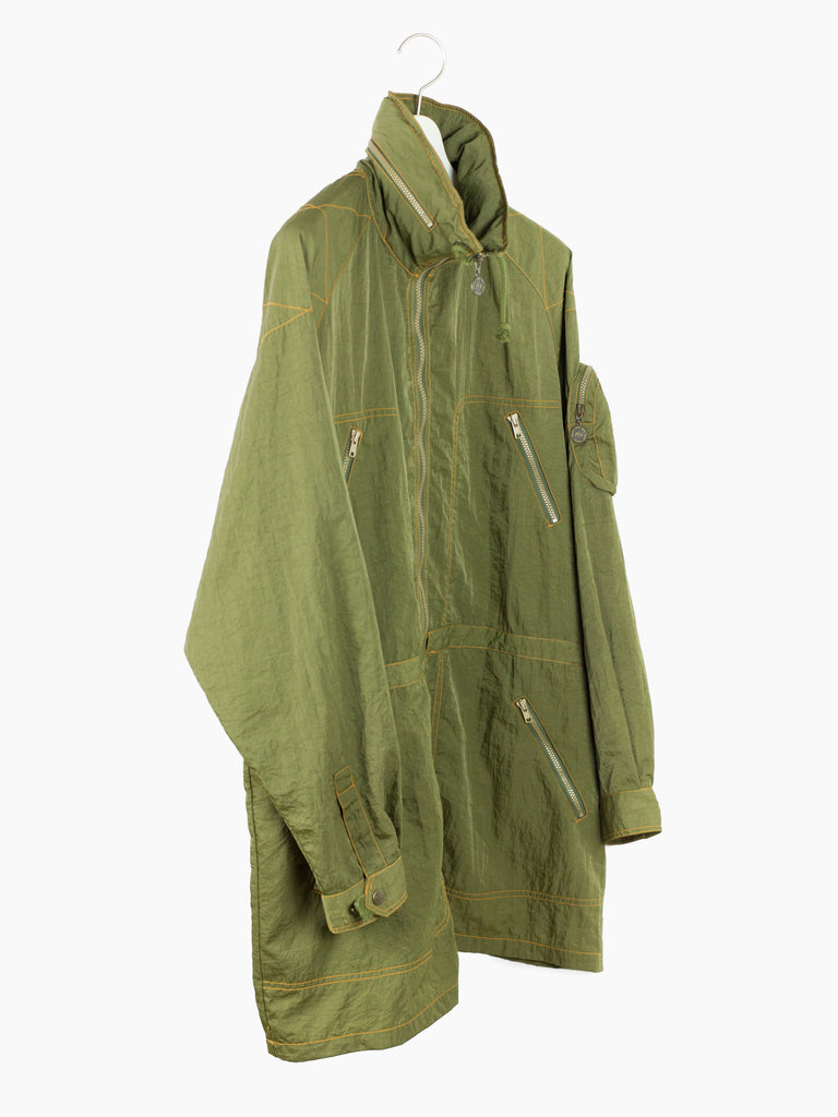 Michiko Koshino 90s Modular Crinkle Nylon utility Coat – HUIBEN