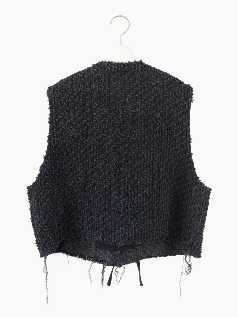 トップス SOSHIOTSUKI 23AW Lupe Denim V Neck Vest トップス SOSHIOTSUKI 23AW Lupe Denim V Neck Vest SOSHIOTSUKI