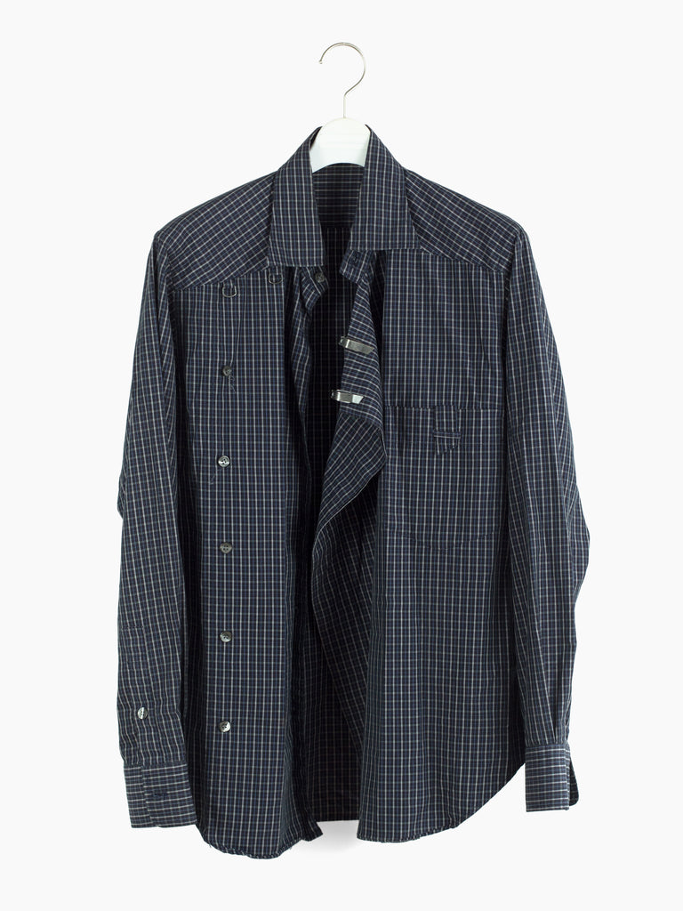 Yuji Yamada 90s Clasp Fencing Check Shirt