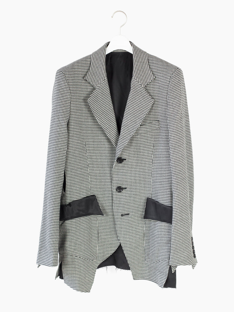 Sulvam AW22 Houndstooth Slashed 3B Suit Jacket