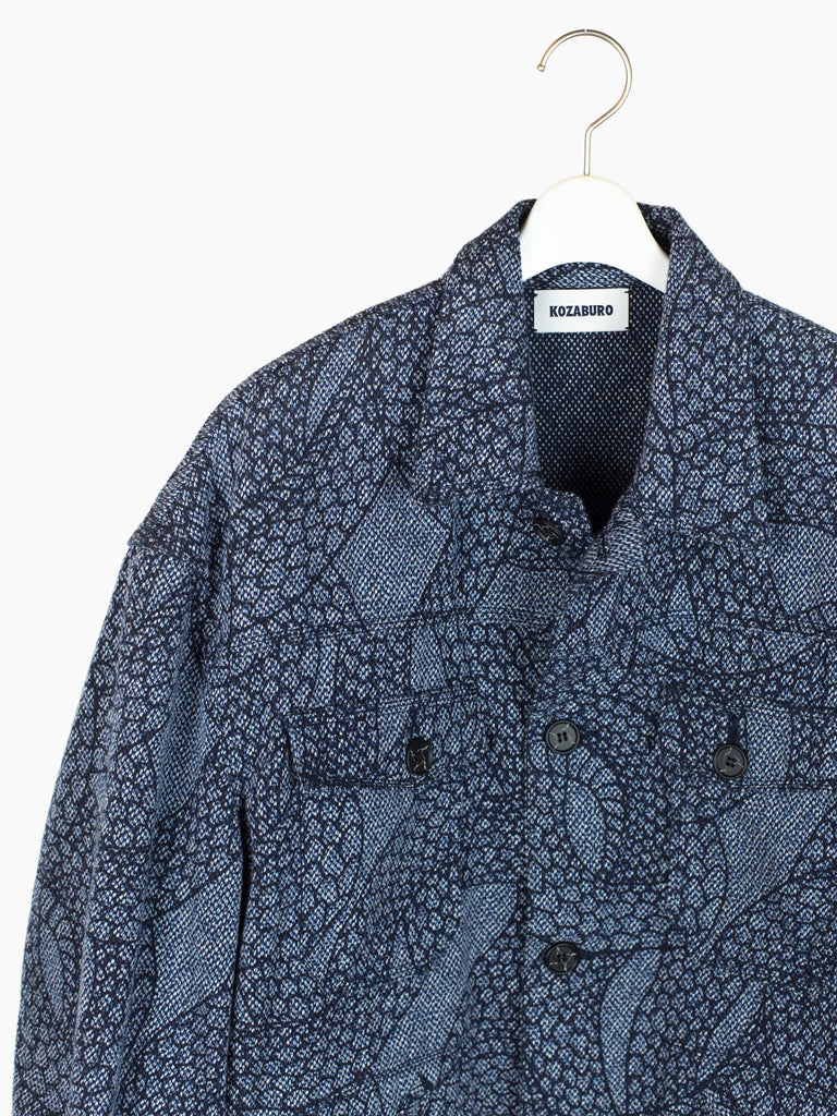 新品 KOZABURO TRUCKER JACKET SNAKE SASHIKO 新品 KOZABURO TRUCKER JACKET SNAKE SASHIKO - メルカリ