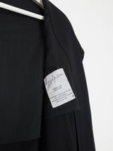 Yohji Yamamoto Wool Gabardine Backzip Coat