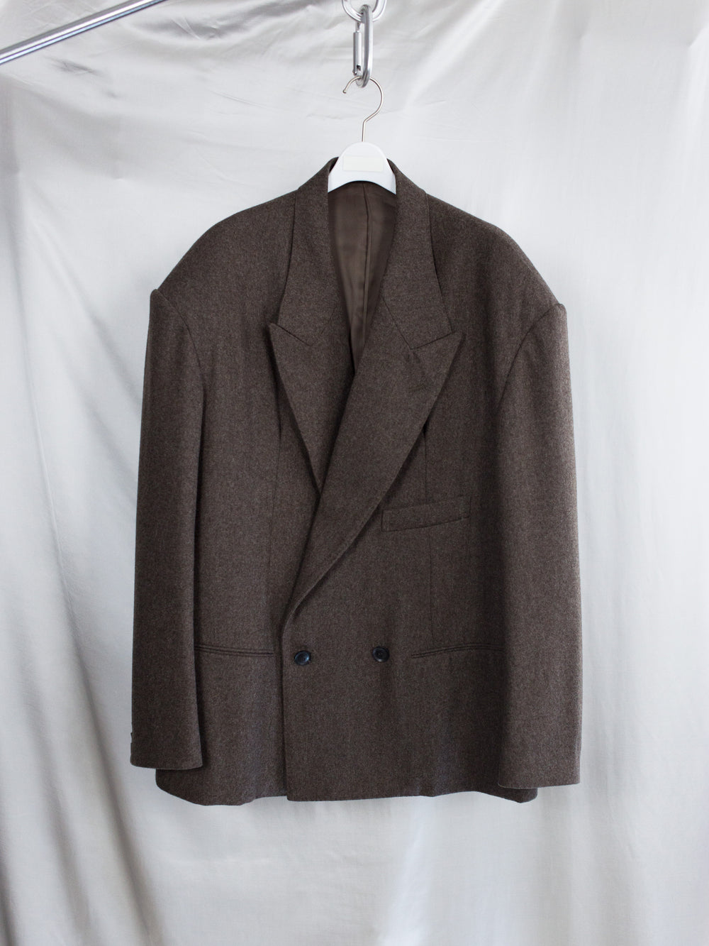 Soshiotsuki AW25 80s Big Shoulder Wool Flannel Jacket