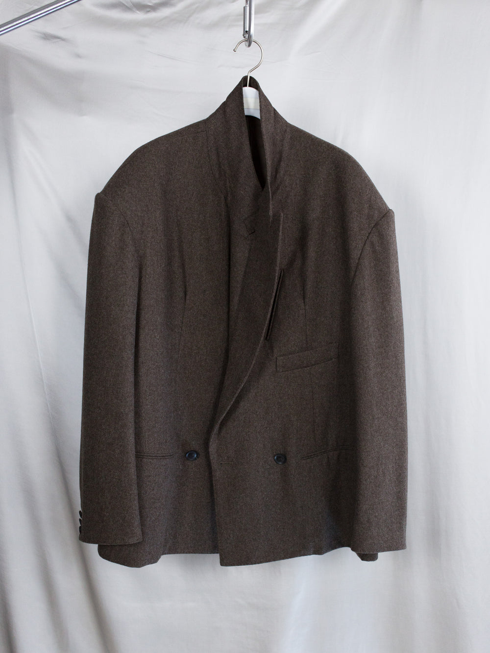 Soshiotsuki AW25 80s Big Shoulder Wool Flannel Jacket