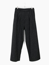 Sulvam AW24 Slub Pinstripe Wool Wide Pants