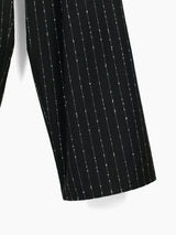 Sulvam AW24 Slub Pinstripe Wool Wide Pants