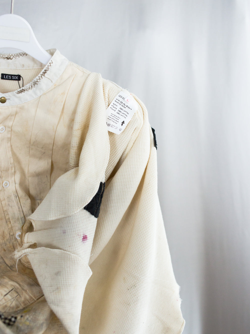 Les Six SS26 Destroyed Bosom Shirt