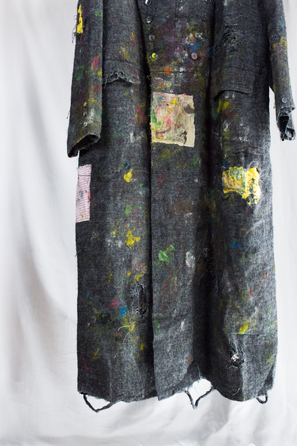 Les Six SS26 Destroyed Mason's Coat