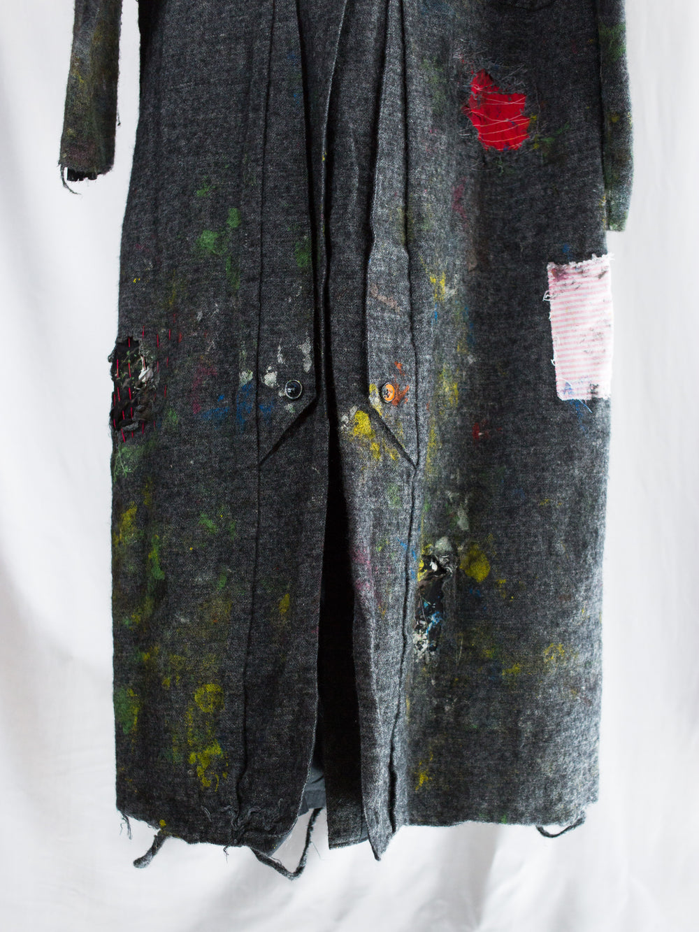 Les Six SS26 Destroyed Mason's Coat