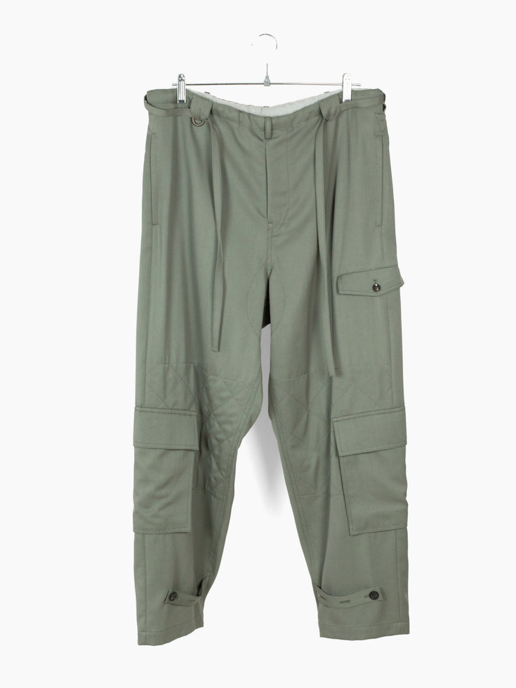 Soshiotsuki AW24 Wool Gabardine Cargo Judo Pants