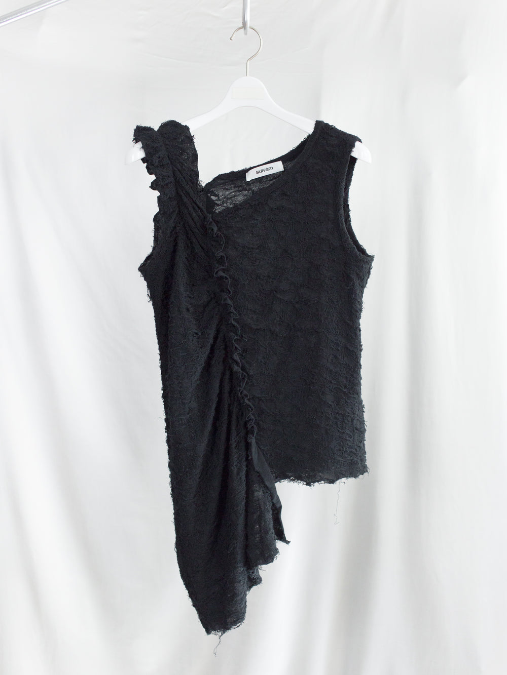 Sulvam SS26 Broken Frill Tank Top