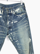 Shinichiro Arakawa 00s Distressed Painted Biker Jeans