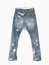 Shinichiro Arakawa 00s Distressed Painted Biker Jeans