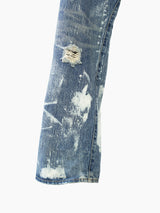 Shinichiro Arakawa 00s Distressed Painted Biker Jeans