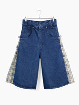 ByDrewCwiek AW24 Convertible Flannel Denim Short