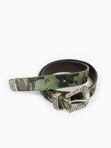 Tiberio Ferreti Camo Suede Western Belt