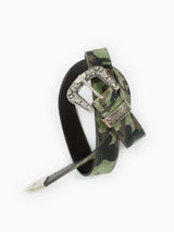 Tiberio Ferreti Camo Suede Western Belt