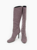 PierAntonio Gaspari Wool Herringbone Heeled Boots