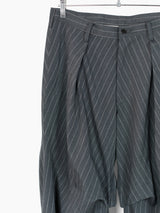 Sulvam SS25 Pleated Stripe Wide Trousers