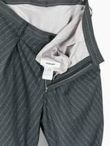 Sulvam SS25 Pleated Stripe Wide Trousers