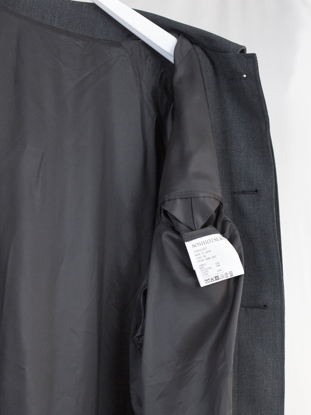 Soshiotsuki SS26 Scarf Drape Coat
