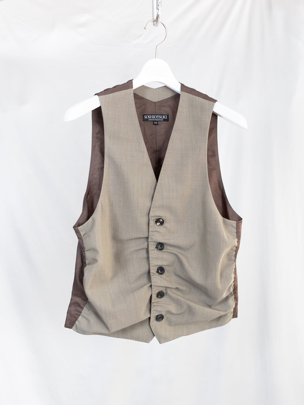 Soshiotsuki SS26 Ruched Effect Vest