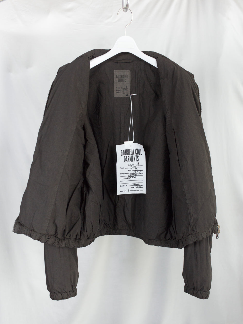 Gabriela Coll AW26 No. 340 Padded Poplin Zip Jacket