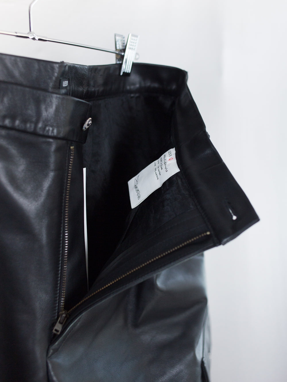 Les Six AW26 Leather Cargo Shorts