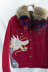 Penultimate AW26 Fur Collar Dragon Denim Jacket