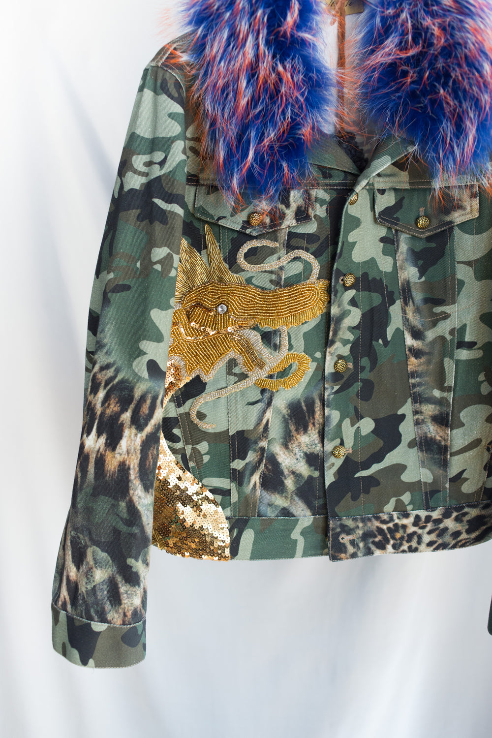 Penultimate AW26 Fur Collar Dragon Denim Jacket
