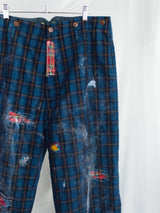 Les Six AW26 Distressed Plaid Clown Pants