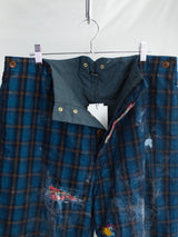 Les Six AW26 Distressed Plaid Clown Pants