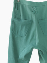 Kozaburo SS23 Copper Green Sashiko 3D Tailored Pants