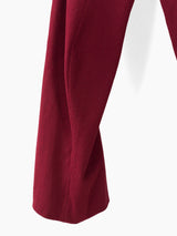 Kozaburo AW23 Burgundy Sashiko 3D Tailored Trousers