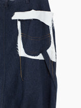 Sulvam AW23 Wool Tweed 'Denim' Carpenter Low Crotch Pants
