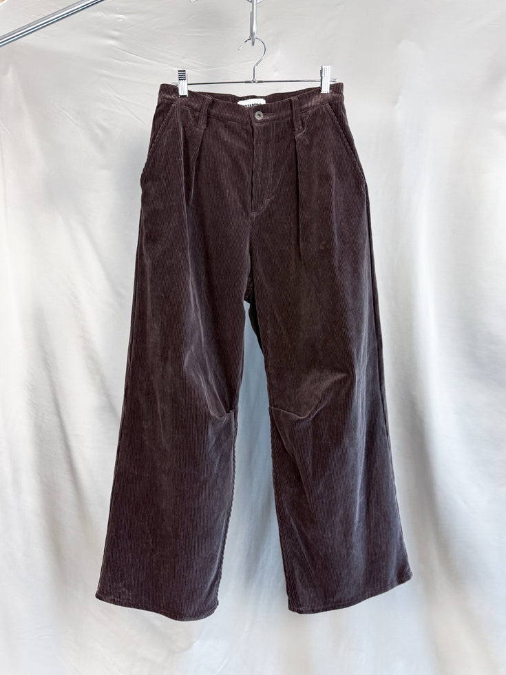 Kozaburo AW25 Wide Leg Jeans Brown Corduroy