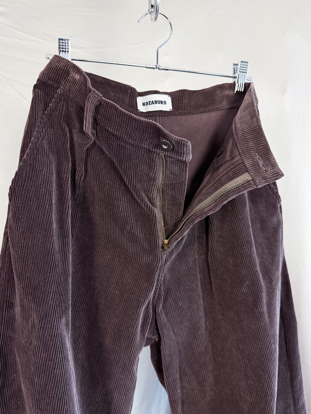 Kozaburo AW25 Wide Leg Jeans Brown Corduroy