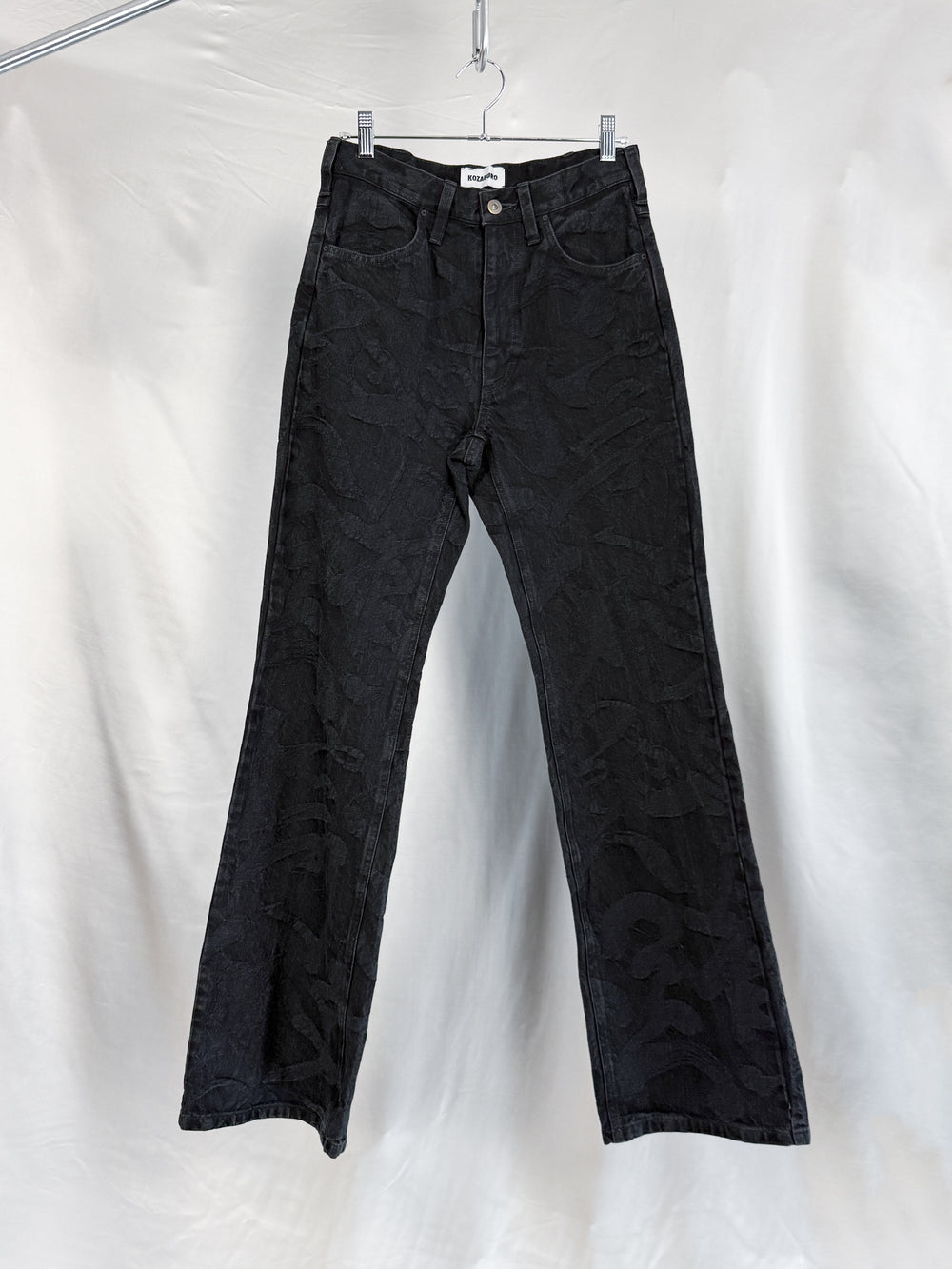 Kozaburo FW25 Dapper Jeans Black Calligracamo