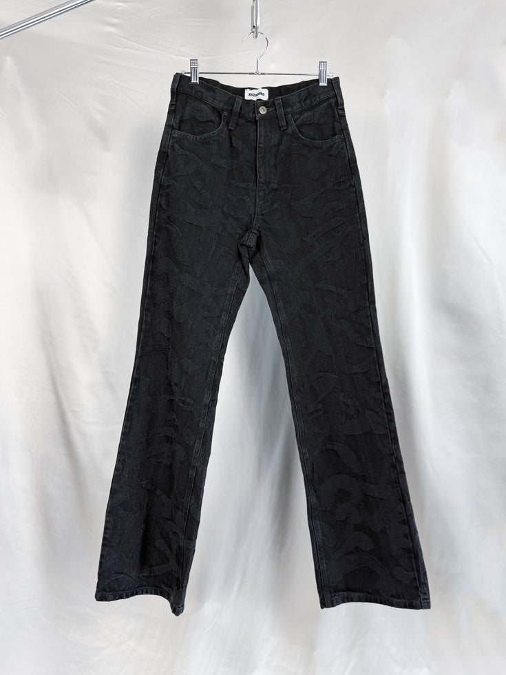 Kozaburo FW25 Dapper Jeans Black Calligracamo
