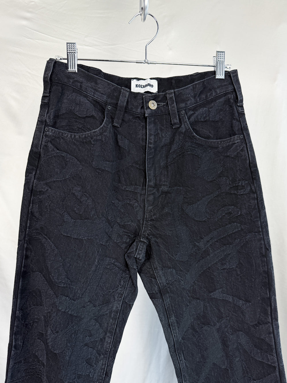 Kozaburo FW25 Dapper Jeans Black Calligracamo